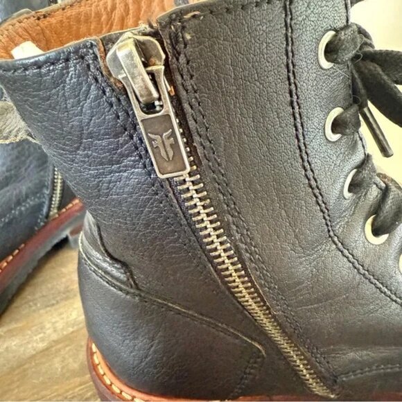 Frye Ella Moto Lace Up Combat Boots Women's Size 9 - Picture 10 of 11